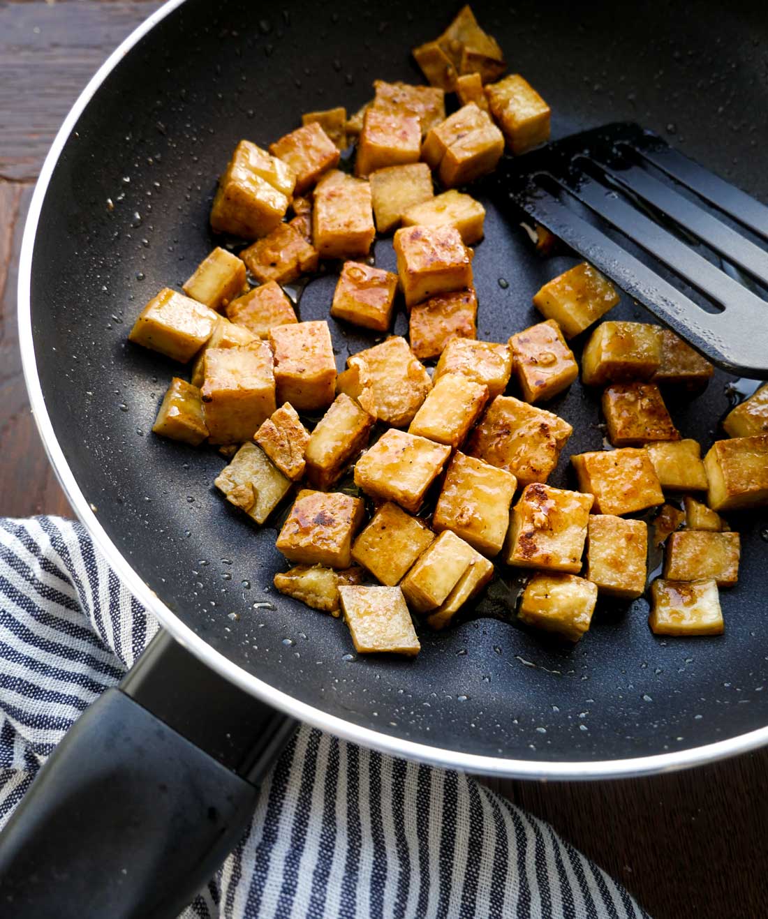 marineret tofu opskrift på panden