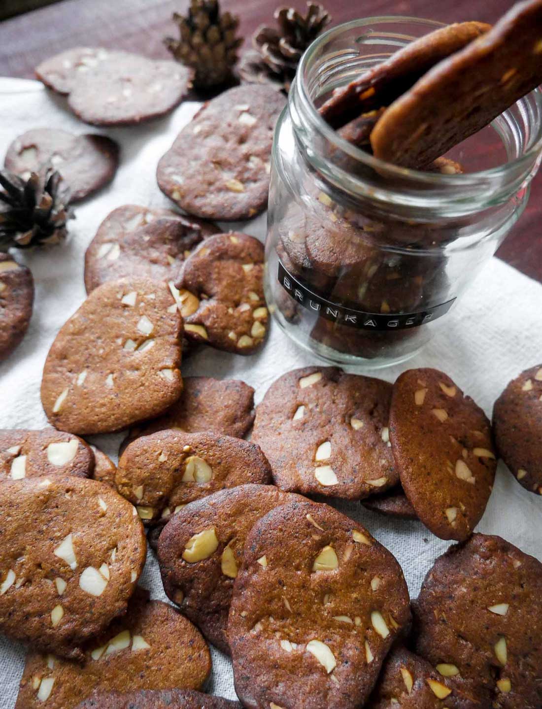 veganske småkager med brunkager