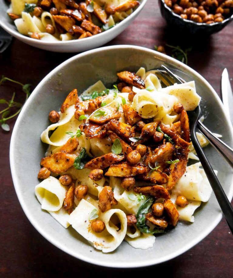 Vegansk pasta Opskrift på pastaret med proteiner