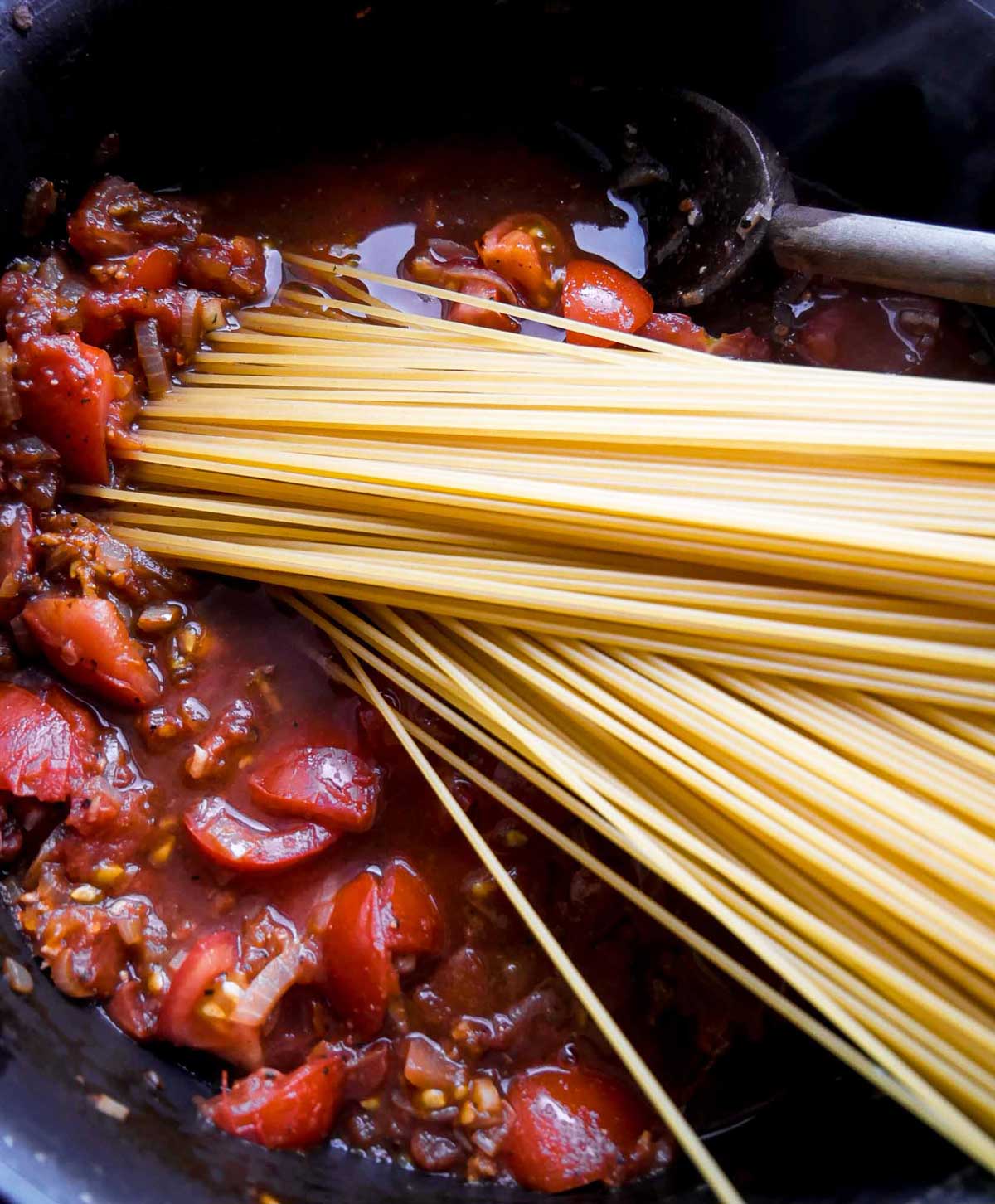 one pot spaghetti med tomat