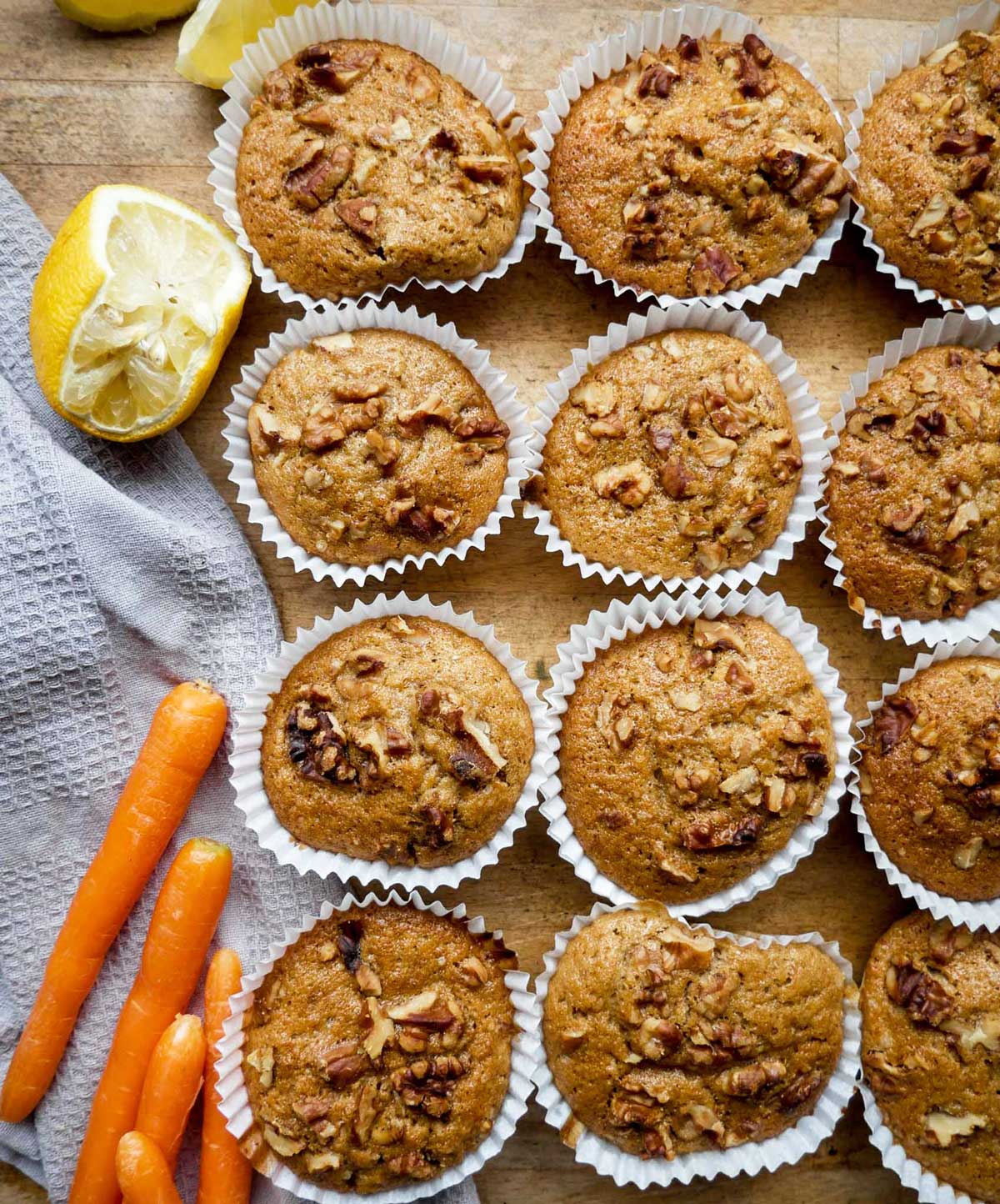 opskrift på gulerods muffins uden æg