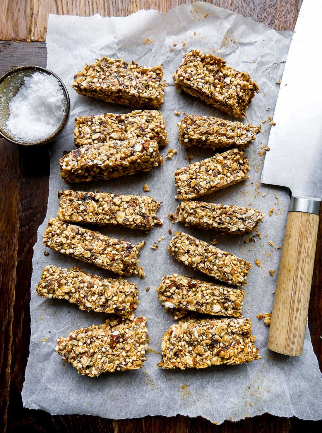 vegansk sund bar og glutenfri version med nødder