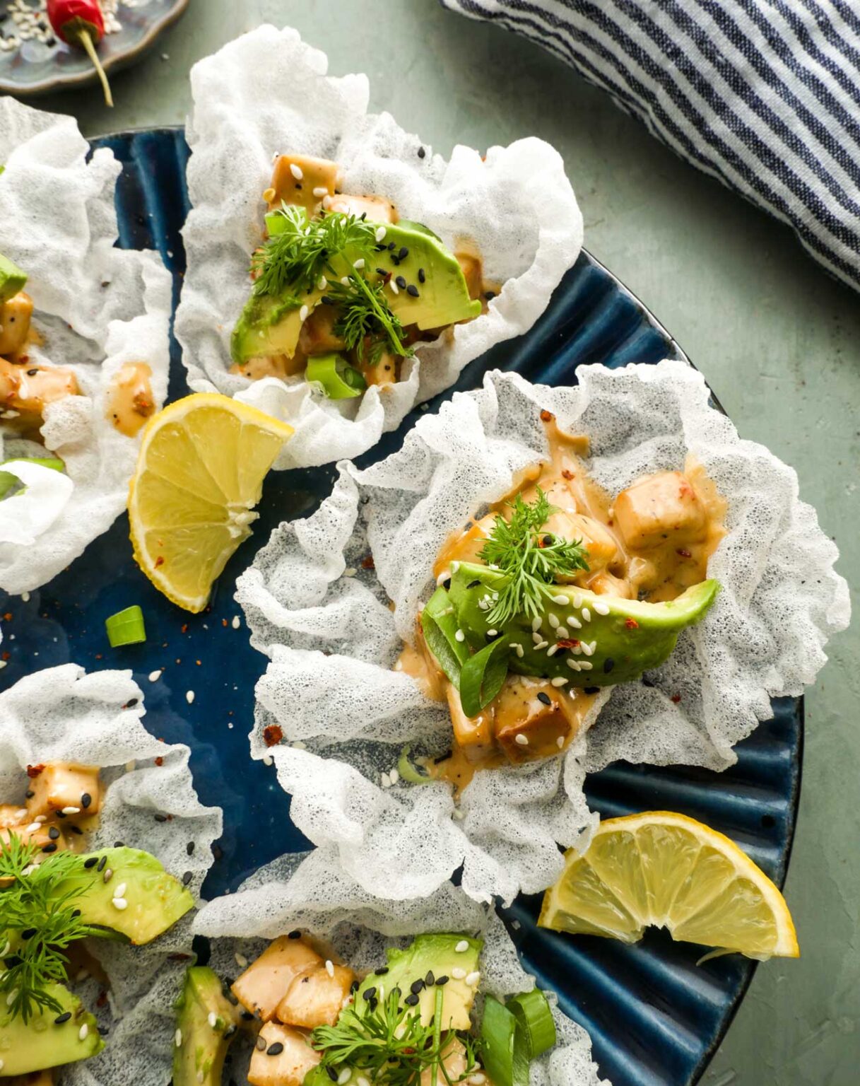 Friteret rispapir Opskrift på Rice Paper Puffs