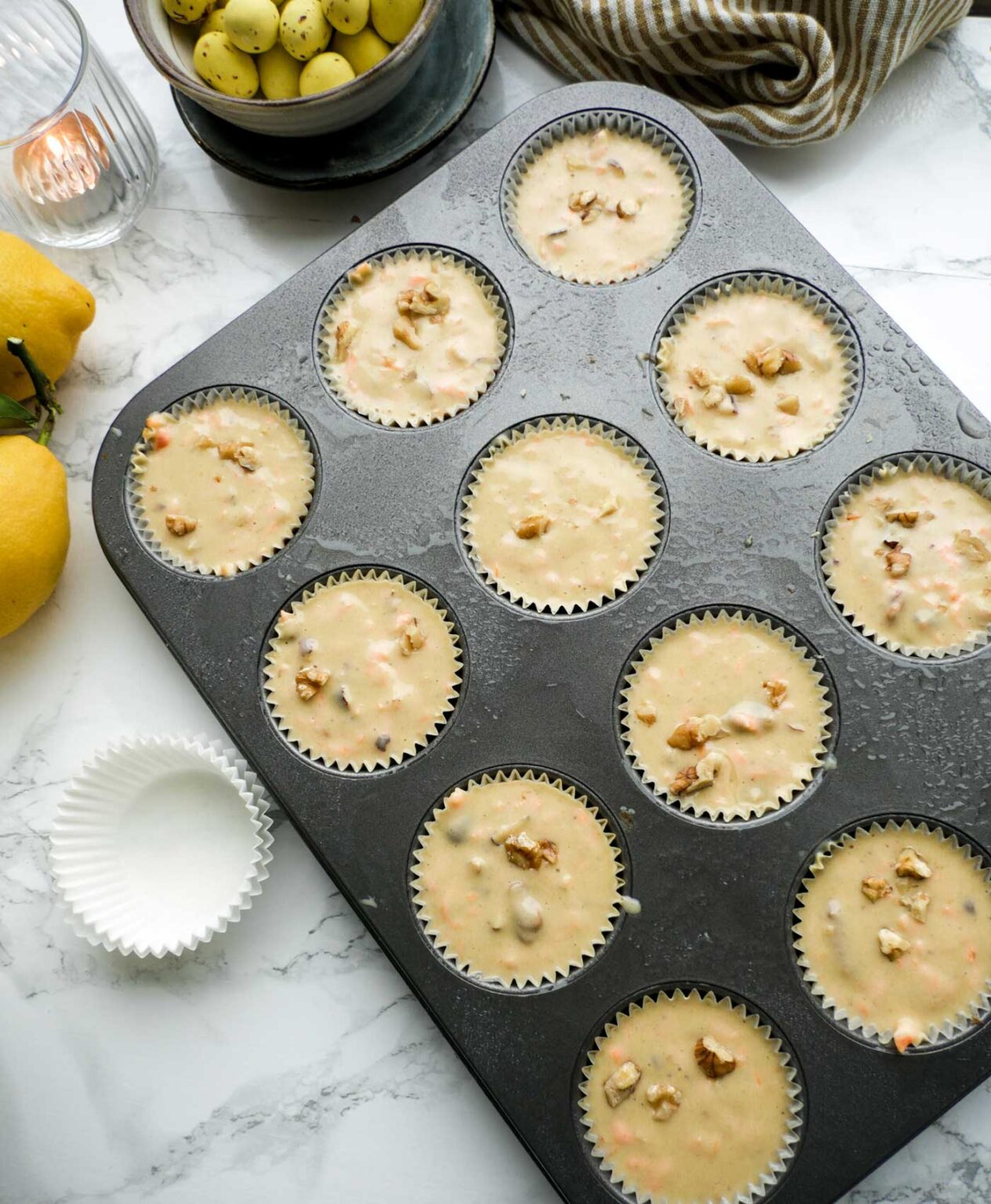 Påskemuffins Opskrift på påskemuffins med citron frosting