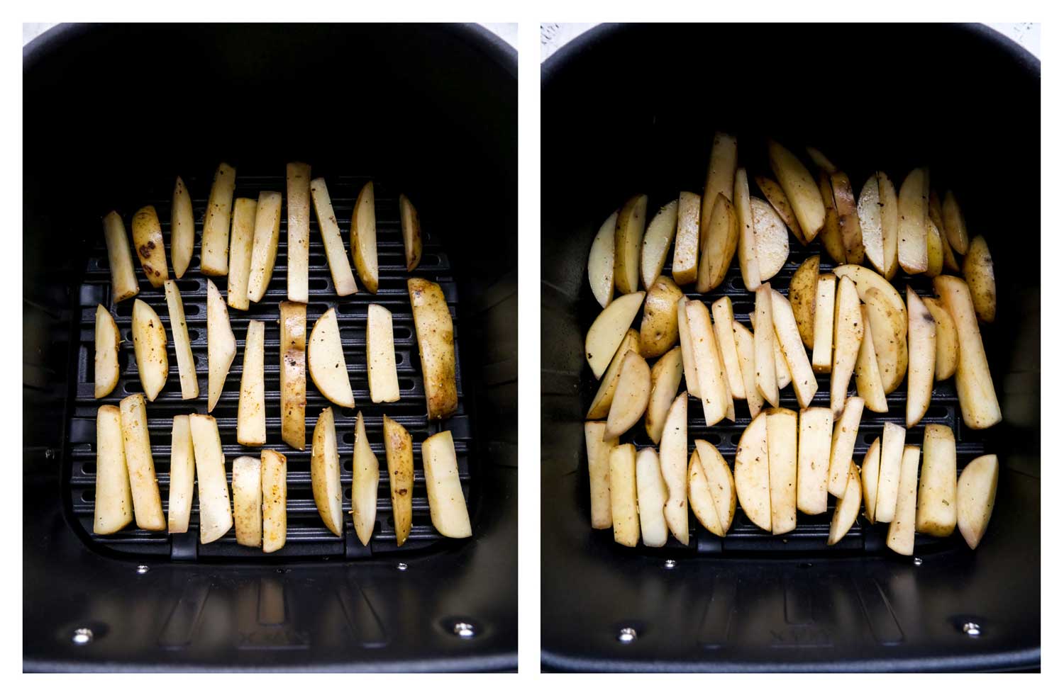 tynde kartoffel fritter i airfryer og actifry 