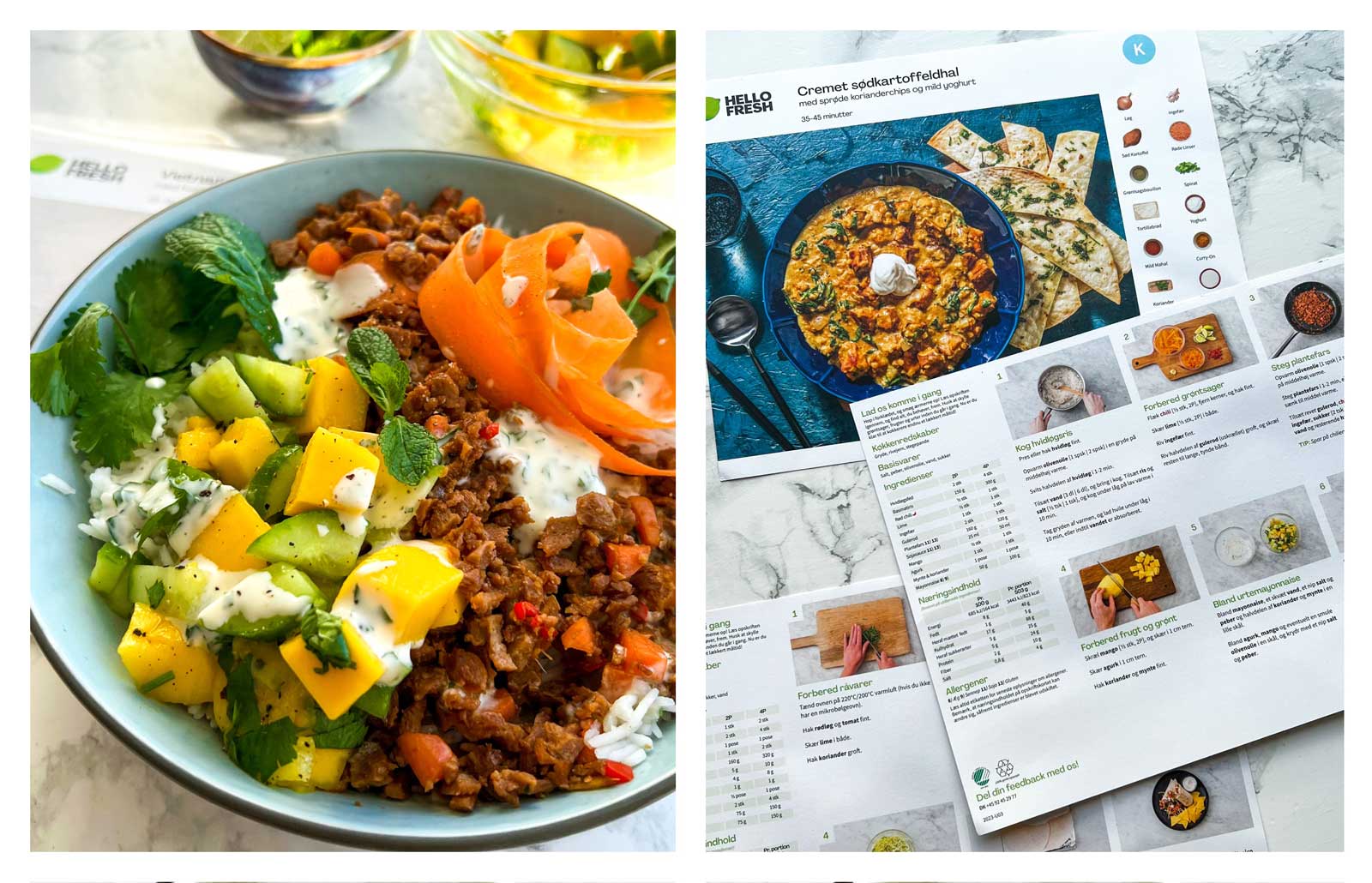 daal og bowl fra måltidskasse vegetar og veganske måltider